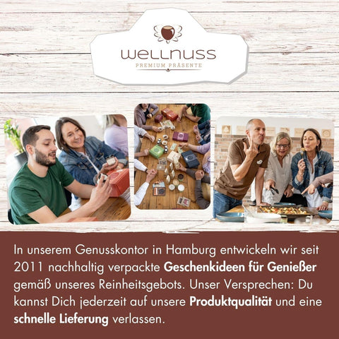 4 vegane Premium Snacks im Geschenkkarton - wellnuss Premium Präsente