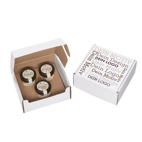 Geschenkkarton mit 3 Weihnachts-Spezialitäten im Glas