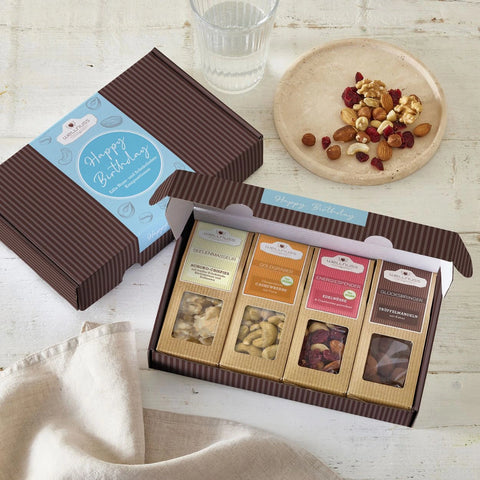 Happy Birthday – 4 Premium Snacks im Geschenkkarton