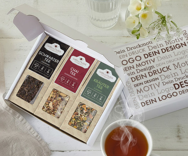 Geschenkkarton mit 3 Tee Spezialitäten
