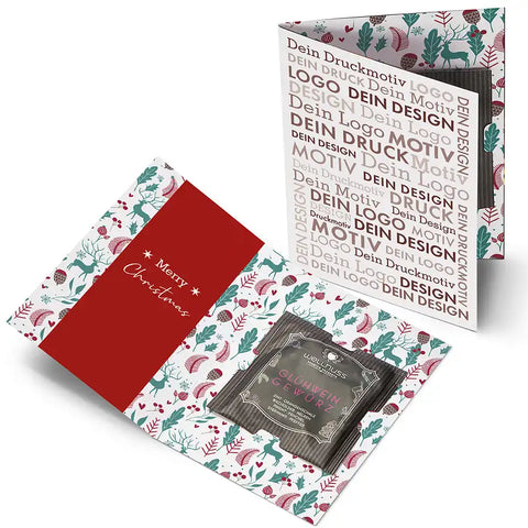 Portionsbeutel Glühwein (10g) - oder Lebkuchengewürz (10g) in der Klappkarte