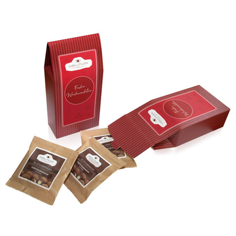 Maxi Faltschachtel - mit 6 Premium Flowpacks - wellnuss Premium Präsente