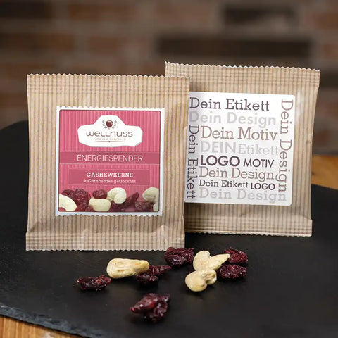 Cranberries und Cashewkerne im Premium Flowpack