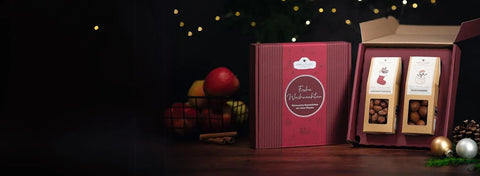 Wir sind Dein zuverlässiger Partner für Premium Werbegeschenke für Genießer. Mit edlen Nüssen, verführerischer Schokolade, Gourmet Gewürzen und Eispulver.