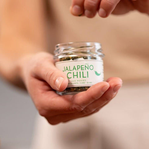 Gourmetgewürze im Glas - Jalapeno Chili - wellnuss Premium Präsente