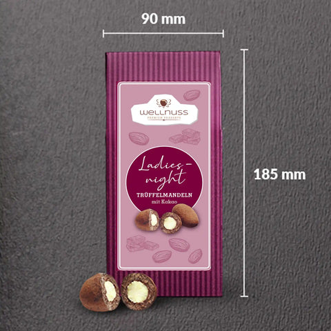 Maxi Faltschachtel - Ladiesnight - Trüffelmandeln mit Kakao - 175g