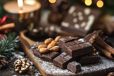 Weihnachtsgeschenke mit Schokolade & Nüssen