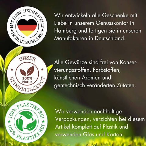 Adventskalender in der Birkenholzbox mit 4 Gewürzen - wellnuss Premium Präsente