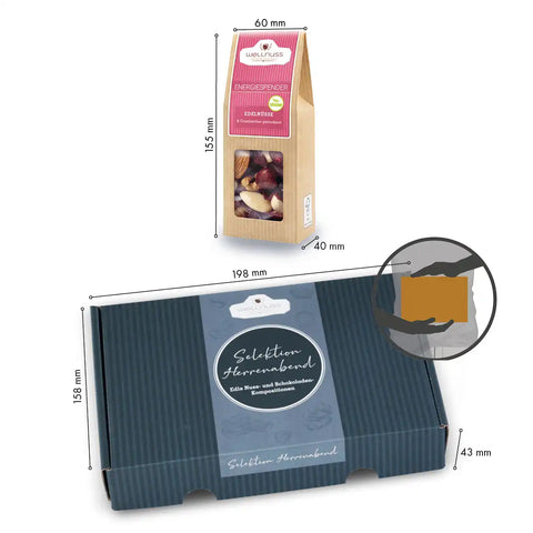 Geschenkkarton Herrenabend mit 4 Premium Snacks