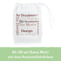 Baumwollsäckchen mit individuellem Druckmotiv, ideal für personalisierte Ostergeschenke. Hochwertiger Stoffbeutel mit Kordelzug für Snacks oder kleine Geschenke.