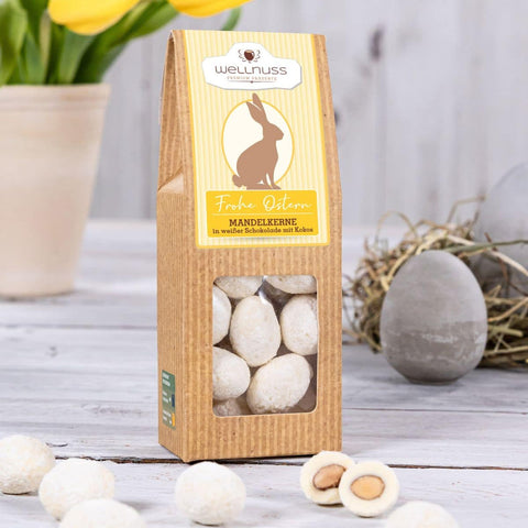 Oster Edition - Kokosmandeln mit weißer Schokolade (60 g) - wellnuss Premium Präsente