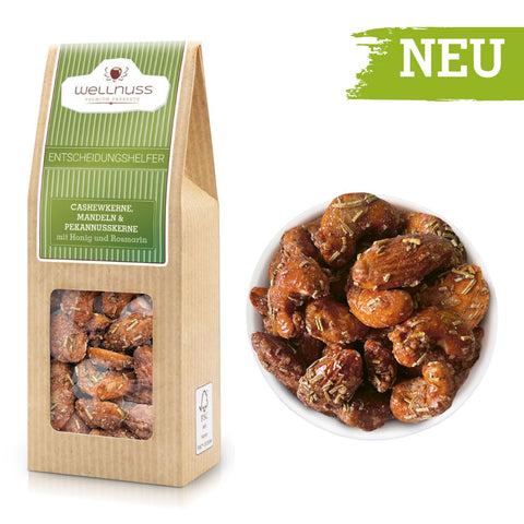 Edelnüsse karamellisiert mit Honig und Rosmarin