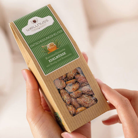 Entscheidungshelfer - Edelnüsse karamellisiert mit Honig und Rosmarin - (60 g)