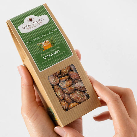 Entscheidungshelfer - Edelnüsse karamellisiert mit Honig und Rosmarin - (60 g)