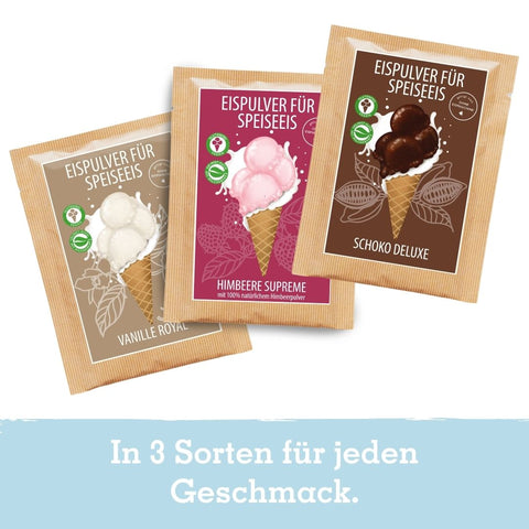 Eispulver in der Klappkarte