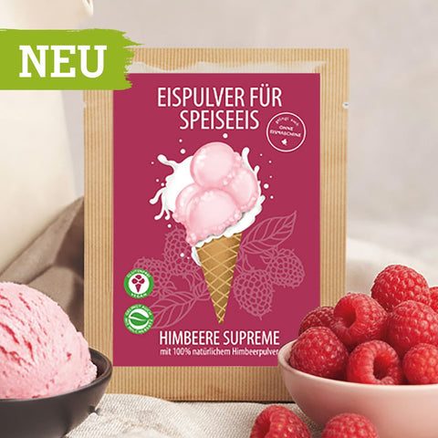 Eispulver Himbeere Supreme im Portionsbeutel