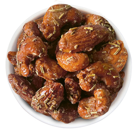 Edelnüsse karamellisiert mit Honig und Rosmarin