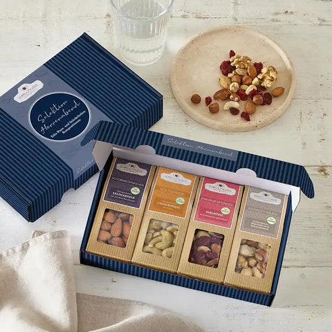 Geschenkkarton Herrenabend mit 4 Premium Snacks