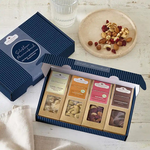 Geschenkkarton Herrenabend mit 4 Premium Snacks