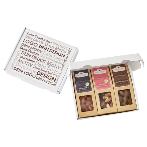 3 Premium Snacks im Geschenkkarton