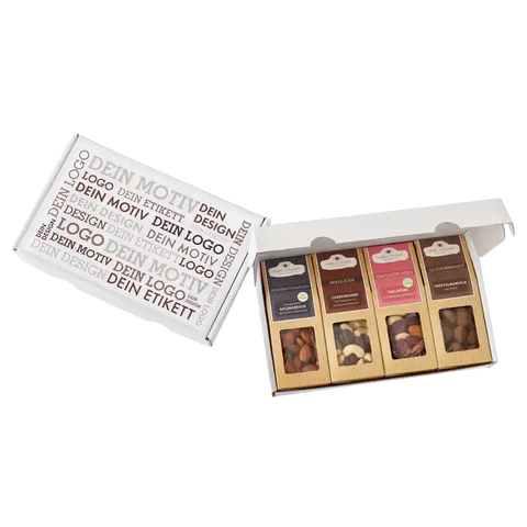 4 Premium Snacks im Geschenkkarton