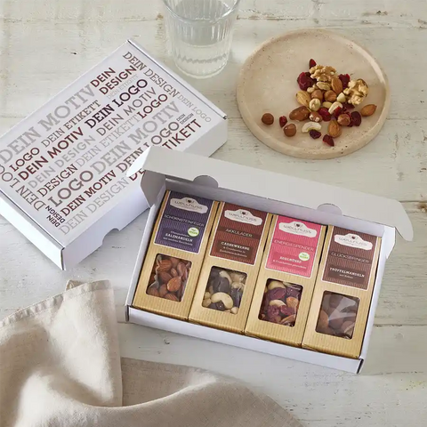 4 Premium Snacks im Geschenkkarton