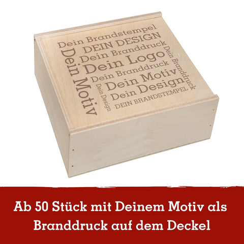 Adventskalender mit 4 Weihnachts-Spezialitäten in der Birkenholzbox