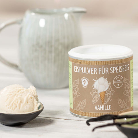Eispulver Vanille Royal in der Dose - wellnuss Premium Präsente
