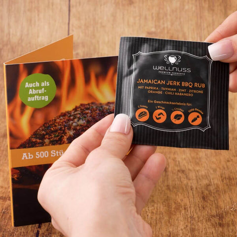 BBQ Rub Gewürzmischung in der Klappkarte
