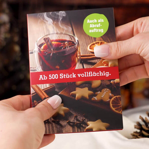 Glühwein- oder Lebkuchengewürz in der Klappkarte