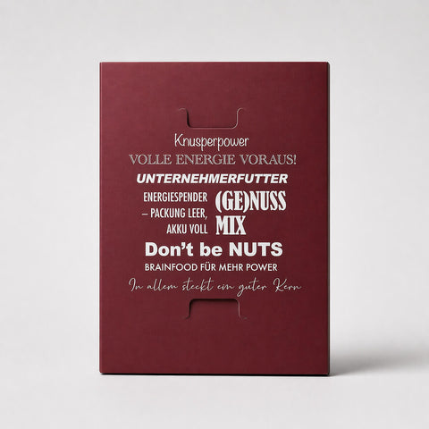 Premium Flowpack in der Klappkarte