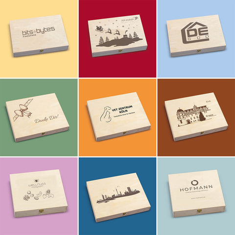 4 Weihnachts-Snacks in der Birkenholzbox