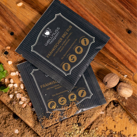 BBQ Rub Gewürzmischung in der Klappkarte - wellnuss Premium Präsente