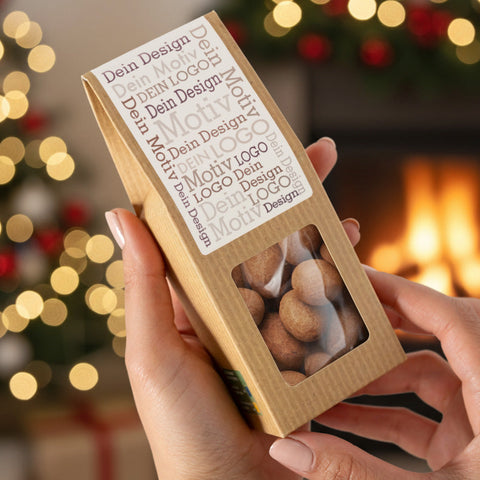 Weihnachts Edition - Trüffelmandeln mit Kakao in der Faltschachtel