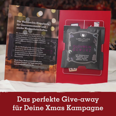 Glühwein- oder Lebkuchengewürz in der Klappkarte