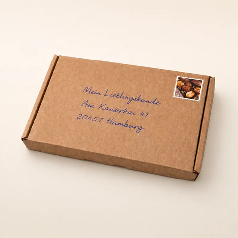 Premium Flowpack in der Klappkarte