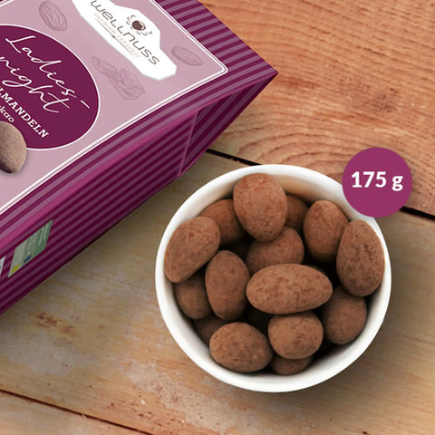Maxi Faltschachtel - Ladiesnight - Trüffelmandeln mit Kakao - 175g