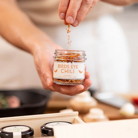 Geschenkset mit 4 Chilisorten im edlen Gourmetkästchen - wellnuss Premium Präsente