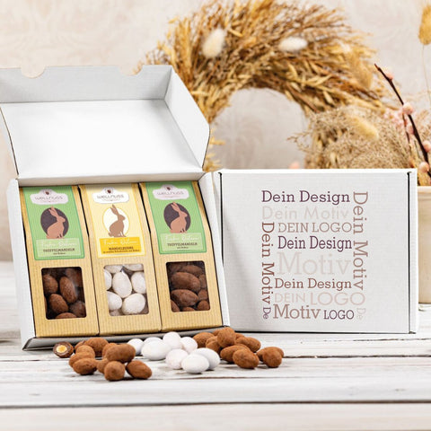 3 Ostersnacks im Geschenkkarton - wellnuss Premium Präsente